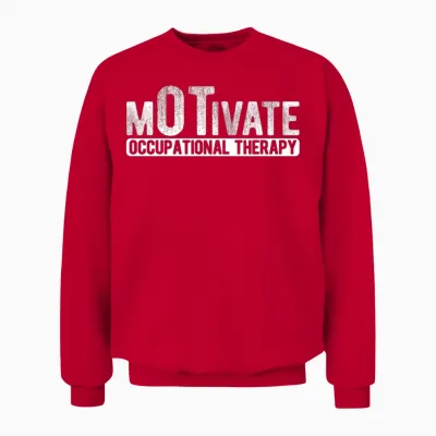 Therapy Occupational Therapy Occupational Unisex Sweatshirt - Red