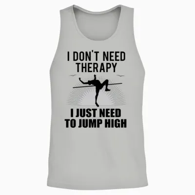 High Jump High Jumper Quote Gift Athletics Unisex Tank Top - Ash