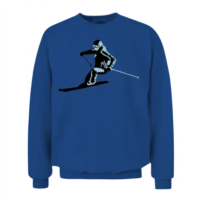 Skiing, Skier, Ski Unisex Sweatshirt - Royal