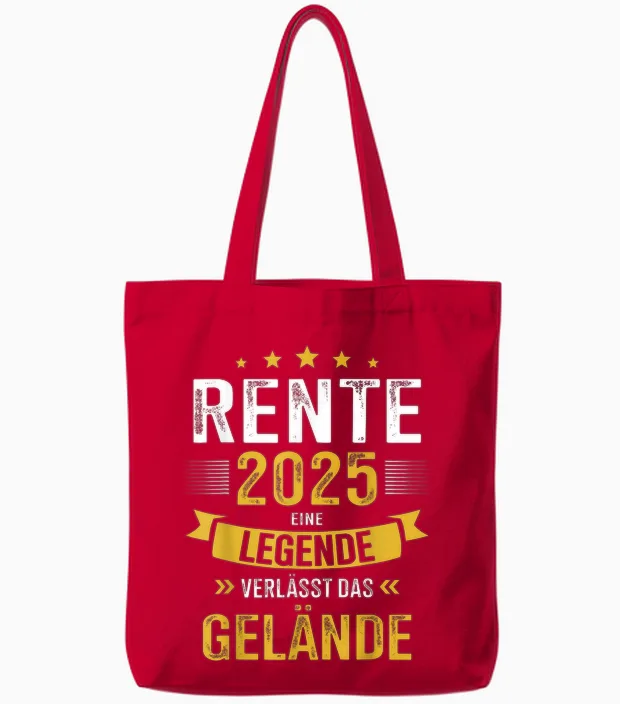 Legend Leaves Terrain for Retired Pensioners - Men & Women - Unisex Adult - Black - S - Tote Bags in Red