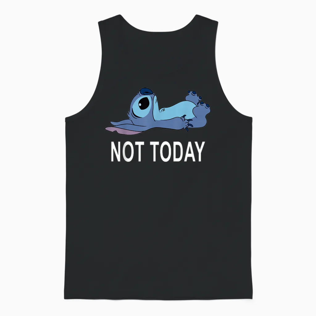 Disney Lilo & Stitch Not Today Stitch Unisex Tank Top in Black