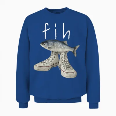 Fih Shoes Fish Funny Fit Wortspiel Meme Fih Calling Humor Unisex Sweatshirt - Royal