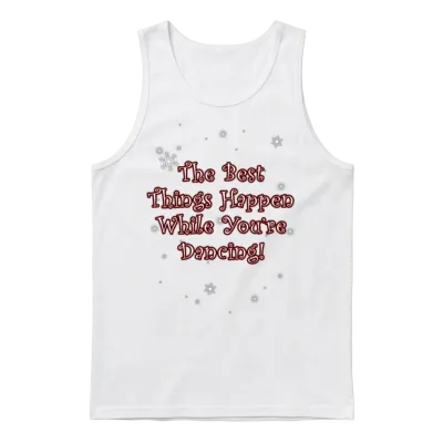 Dancing Girl Unisex Tank Top - White