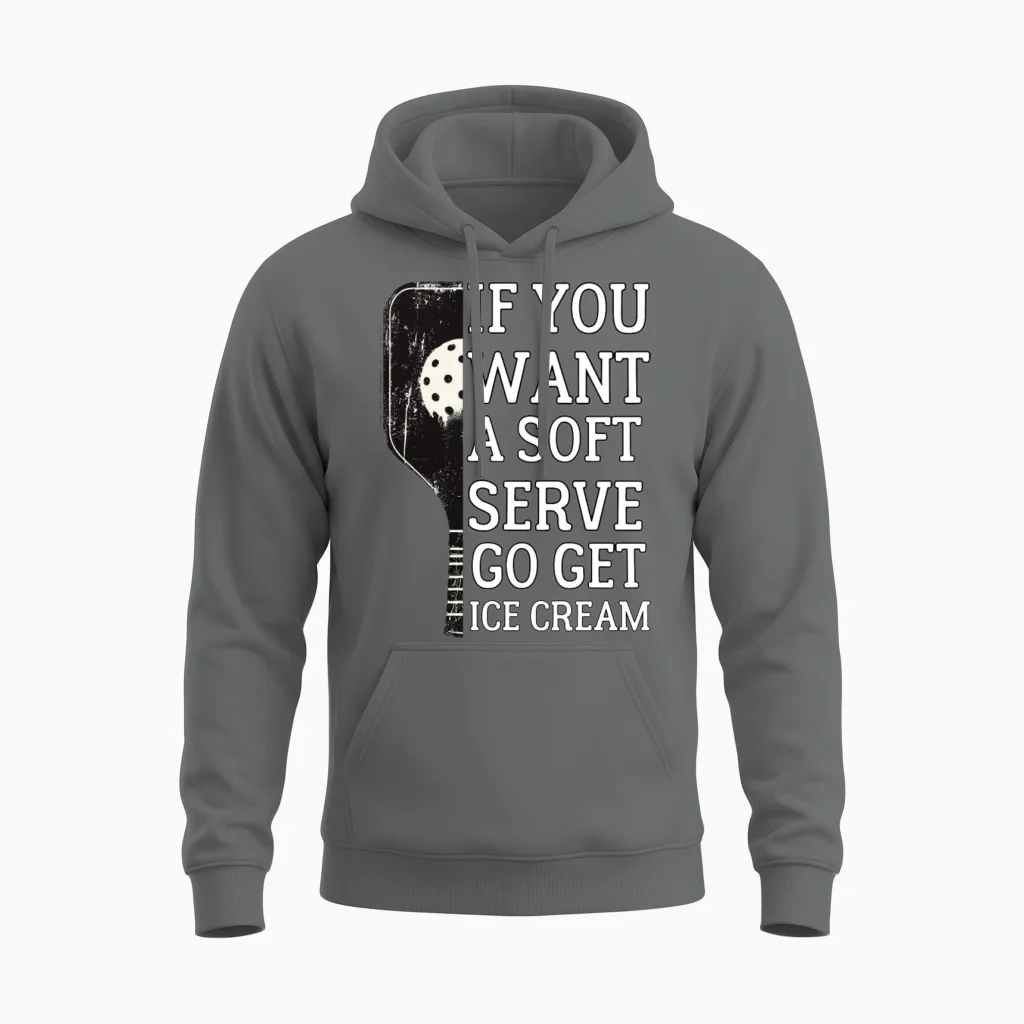 Funny Vintage Pickleball Unisex Hoodie in Graphite Heather