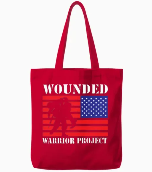 Wounded Warrior Project Us Tote Bags - Red