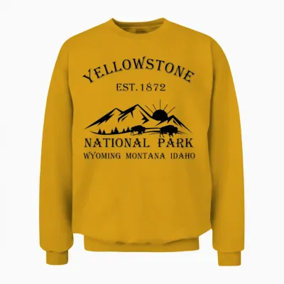 Yellowstone National Park Unisex Sweatshirt - Gold