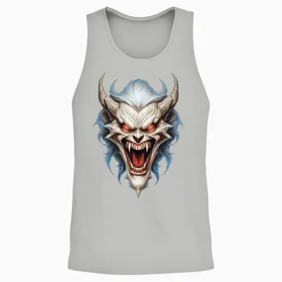 Horned Gargoyle Unisex Tank Top - Ash