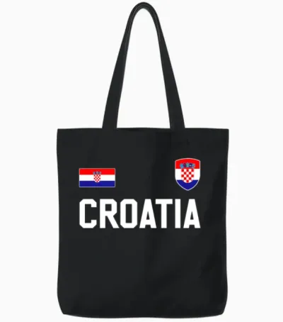 Croatia Tote Bags - Black
