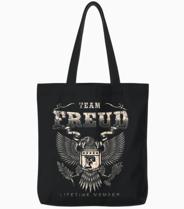 Membre à Vie De L'équipe Freud - Freud Name Tote Bags in Black