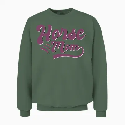 Horse Mom Unisex Sweatshirt - Military Green