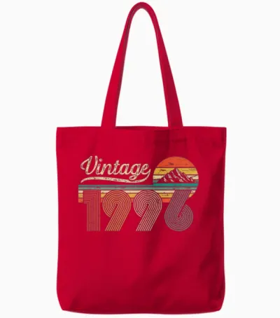 Vintage 1996 Anniversaire 30 Ans Pour Hommes Femmes Tote Bags - Red