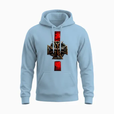 Ein Eisernes Kreuz Unisex Hoodie - Light Blue