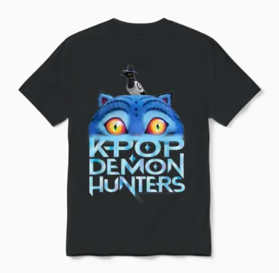 Kpop Demon Hunters Derpy Sinking Officially Licensed Unisex T-Shirt - Black