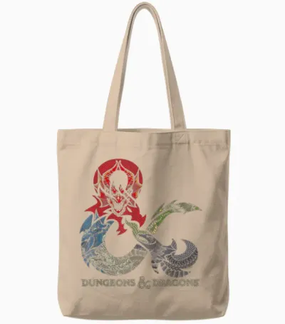 Dungeons & Dragons Dragon Ampersand Logo T-Shirt Small Tote Bags - Natural