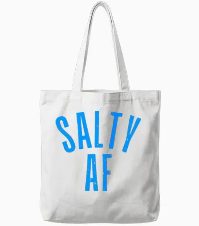 Salty Af Tote Bags - White