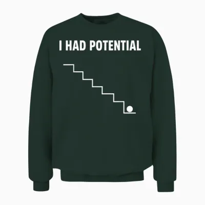 I Had Potential Fallender Ball - Lustiges & Minimales Design Unisex Sweatshirt - Forest