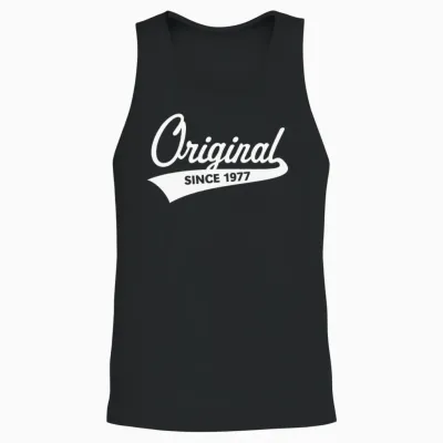 Original Since 1977 (year of Birth, Birthday / W) Unisex Tank Top - Black