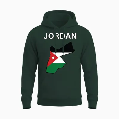 Jordan Flag Map Unisex Hoodie - Forest