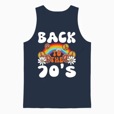 Back to the 70s Unisex Tank Top - Navy