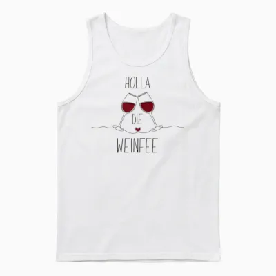 Wein Geschenkidee - Holla Die Weinfee Unisex Tank Top - White