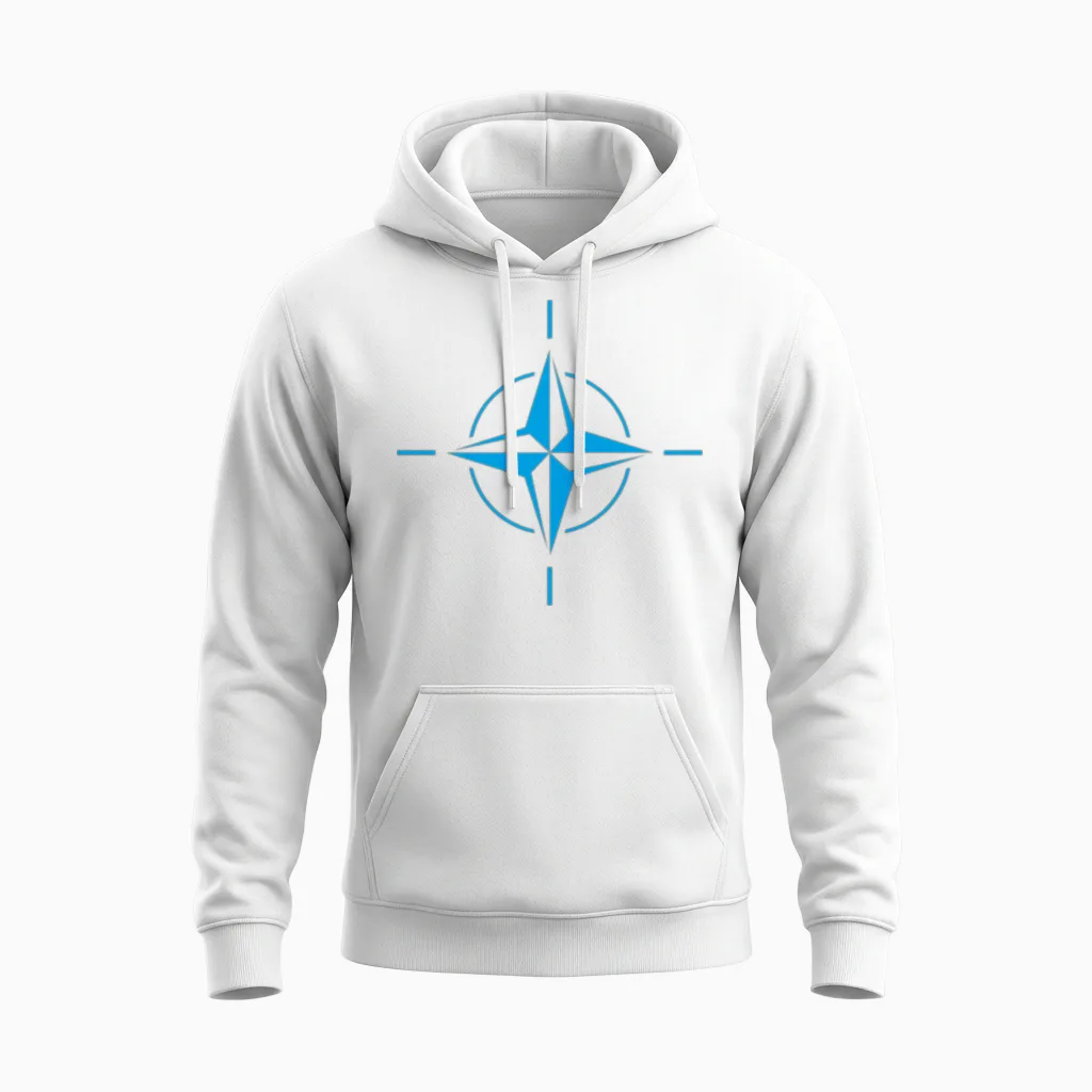 Nato Otan Unisex Hoodie in White