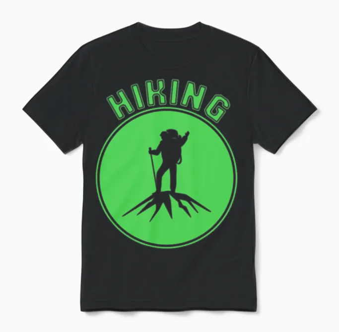 Hiking - & Outdoors Unisex T-Shirt in Black