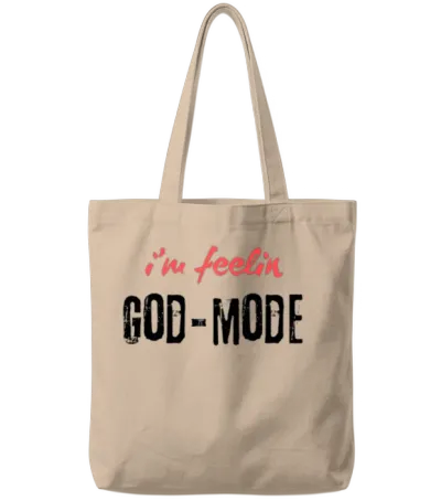 Feelin God Mode Tote Bags - Natural
