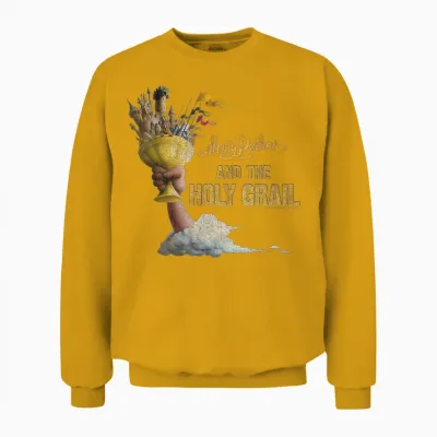 Monty Python Holy Grail Flying Cup Art Unisex Sweatshirt - Gold