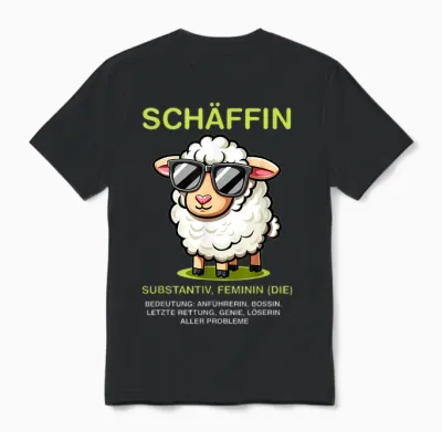 Schäffin Substantiv Feminine Unisex T-Shirt - Black