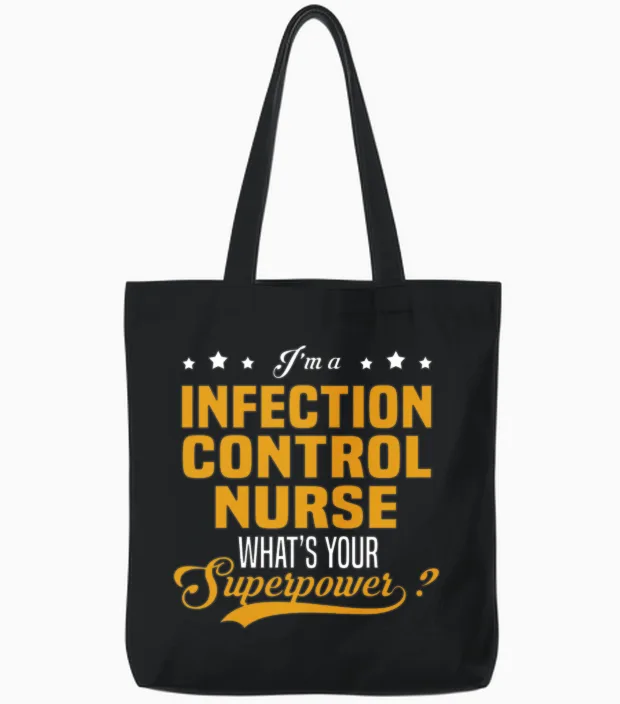 Infection Control Nurse Nurses Gift Tote Bags in Black