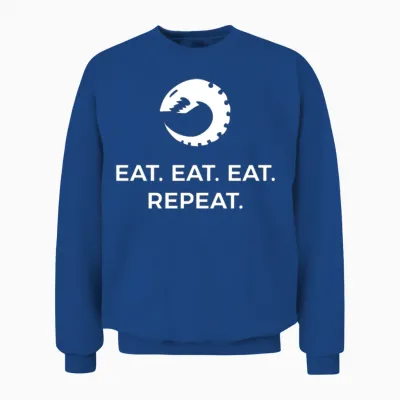 Tyranid Eat Eat Eat Repeat Unisex Sweatshirt - Royal