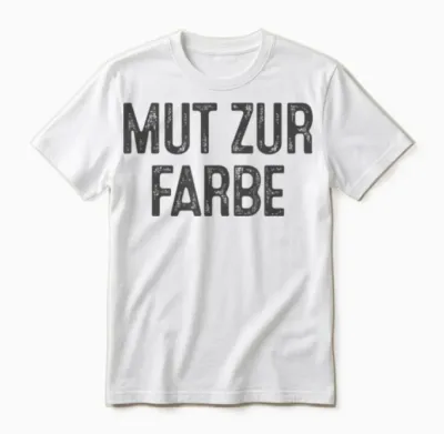 Mut Zur Farbe T-Shirt, Black Unisex T-Shirt - White