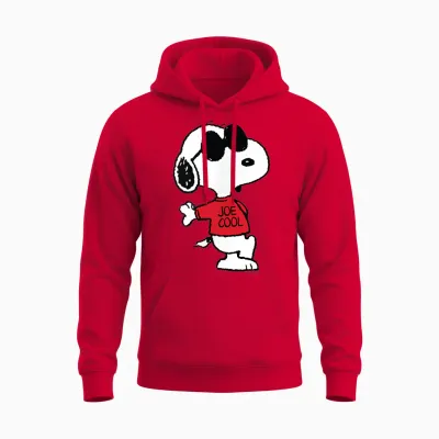 Peanuts - Snoopy Joe Cool Unisex Hoodie - Red