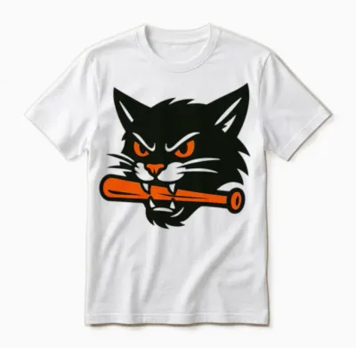 Lake Cliff Strays - Cat Logo Unisex T-Shirt - White