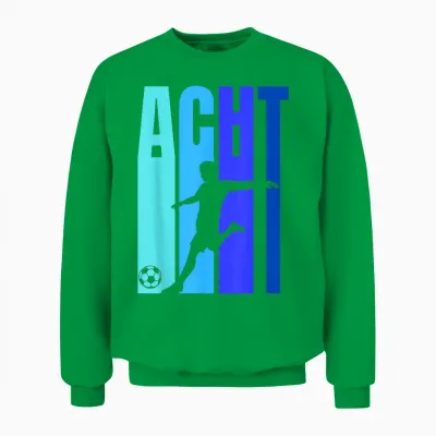8th Birthday Boys Football Eighth Birthday T-Shirt, Black Unisex Sweatshirt - Irish Green