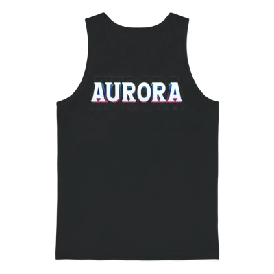 Retro - Aurora Unisex Tank Top - Black