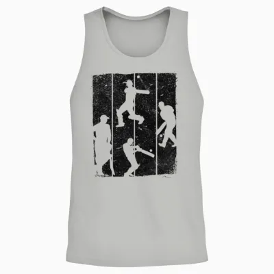 Cricket Retro Cricket Silhouette Unisex Tank Top - Ash
