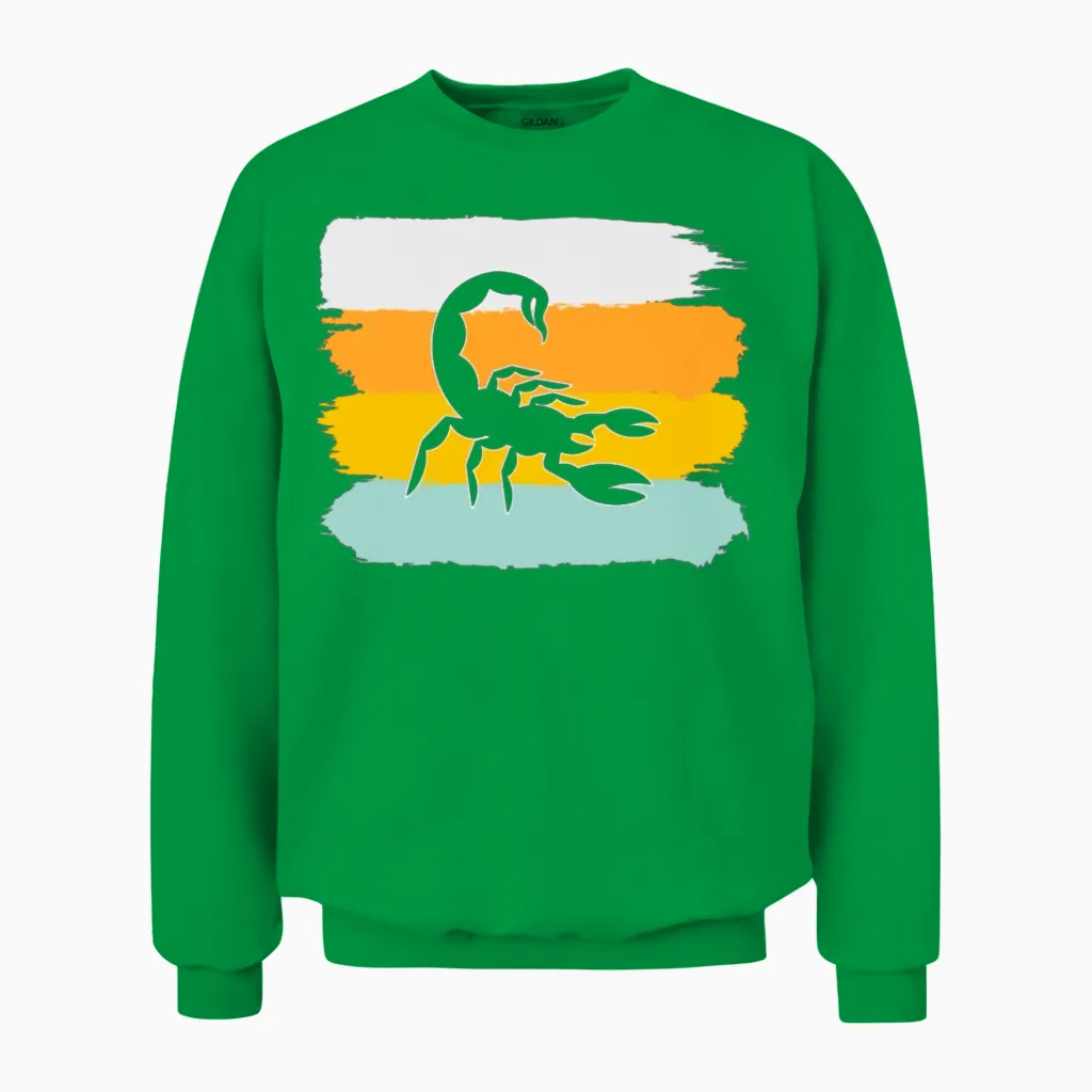 Scorpion Retro Unisex Sweatshirt in Irish Green