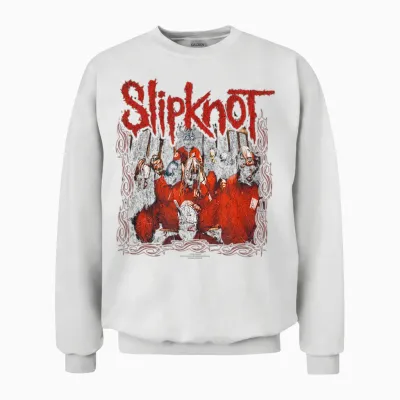 Slipknot Metal Band Photo Frame Music Fan T-Shirt, Black, S Unisex Sweatshirt - White