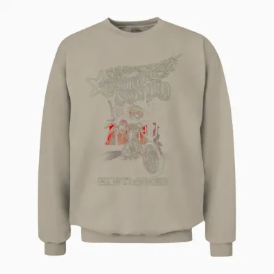 Lynyrd Skynyrd Call Me Breeze Biker Eagle Classic Retro Rock Unisex Sweatshirt - Sand
