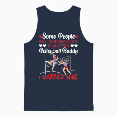 Volleyball Player Team Husband Unisex Tank Top - Navy