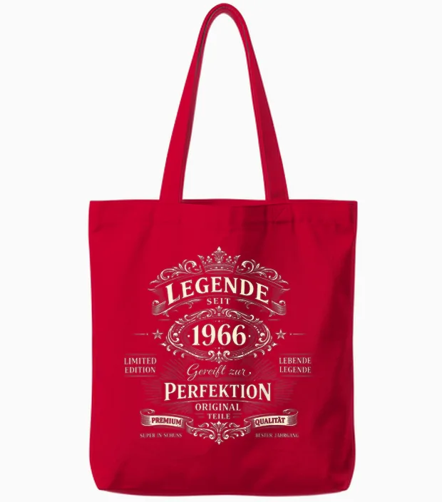 60. Geburtstag Mann Frau 60 Jahre Deko 1966 Geschenk Lustig Tote Bags in Red