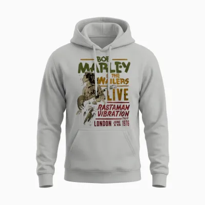 Bob Marley Btrtw the Wailers Live Unisex Hoodie - Ash