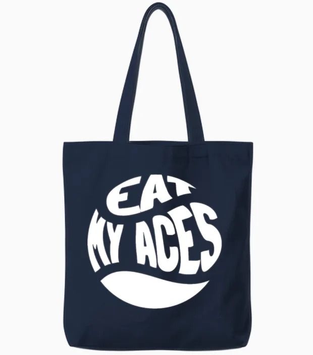 Tennis Funny Tote Bags in Navy