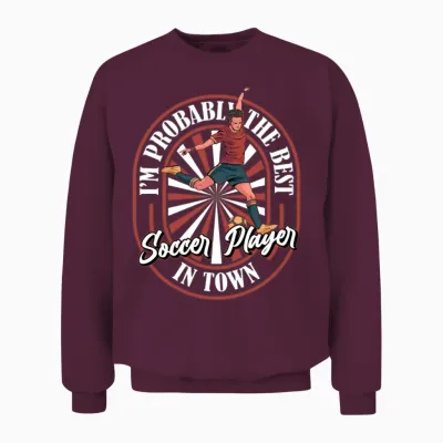 Soccer Funny Unisex Sweatshirt - Maroon
