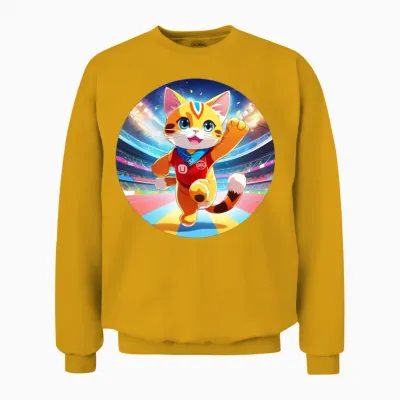 Champion Cat Wins Olympic Games Unisex Sweatshirt - Gold