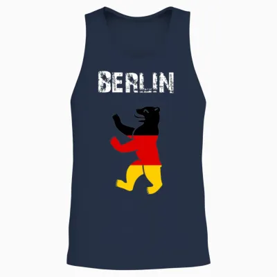 City-Design Berlin Bear Doyz Unisex Tank Top - Navy