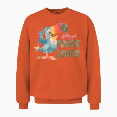 Kellogg's Froot Loops Frühstücksmüsli Retro Tukan Sam Unisex Sweatshirt - Orange