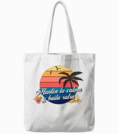 Baila Salsa Cubana for Salsa Dancers Tote Bags - White
