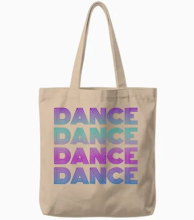 Retro Dance I Love Dancing Dancer Teen Student Dance Teacher Tote Bags - Natural